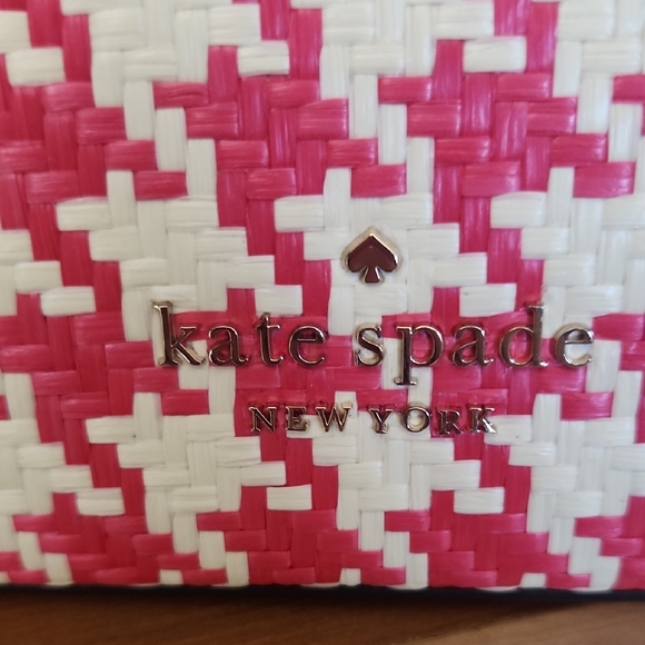 Kate Spade Pink and White Houndstooth Shoulder Bag - Picture 2 of 5